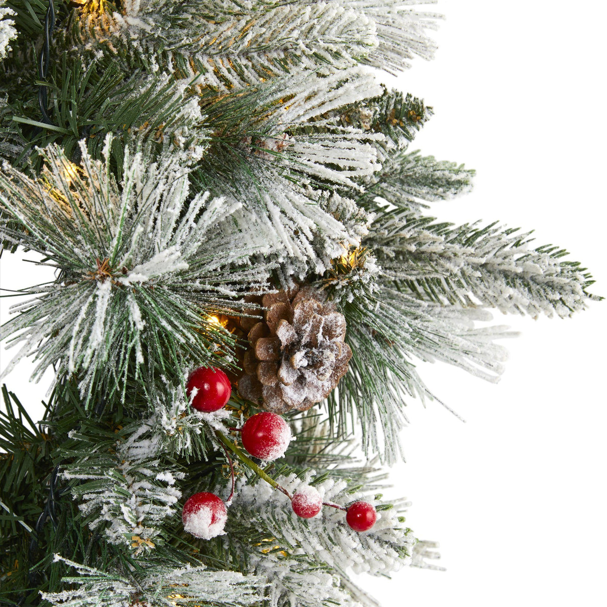 a close up of a christmas tree