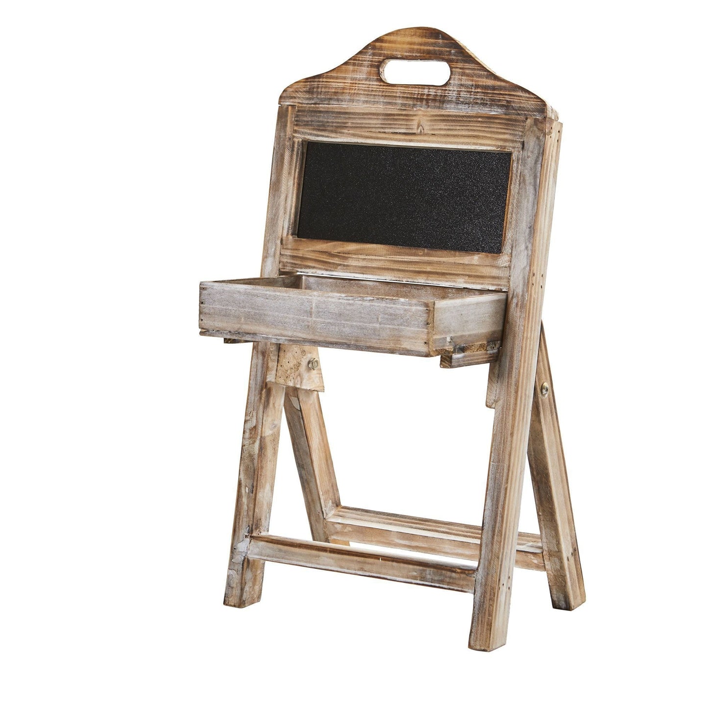 21’’ Whitewash Wood Chalkboard Rack