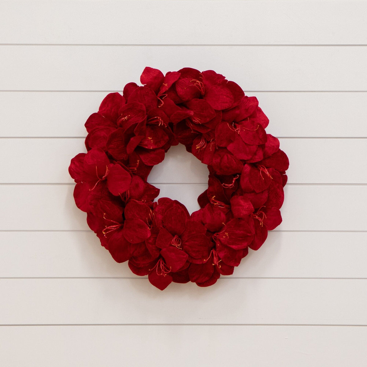 a wreath on a wall