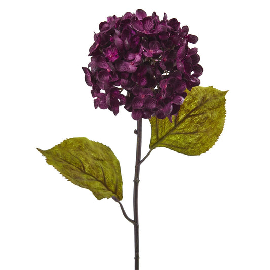 a purple flower with green leaves
