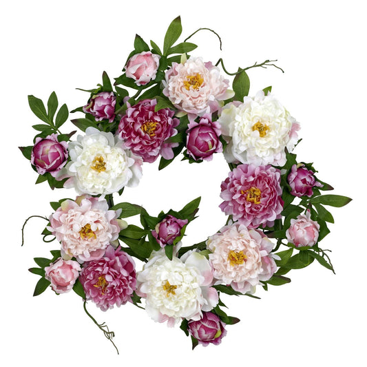 a wreath of flowers