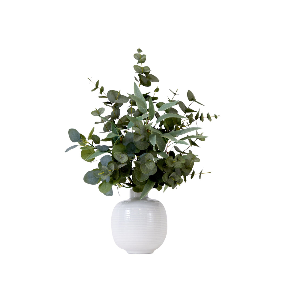 24” Artificial Eucalyptus Leaves Arrangement with Ceramic Planter