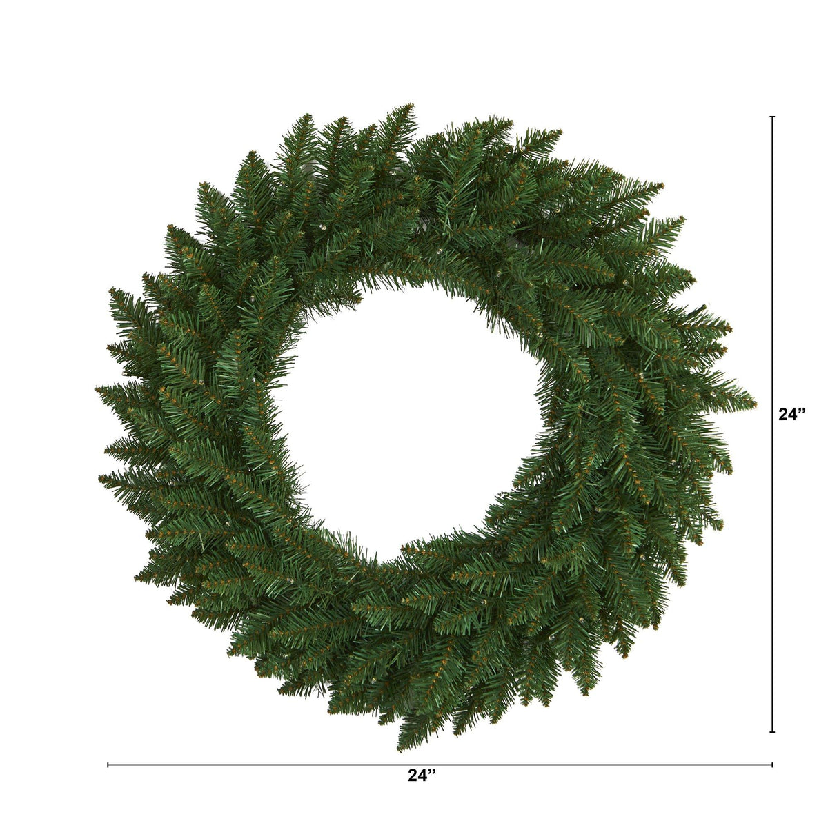 a green wreath with a white background