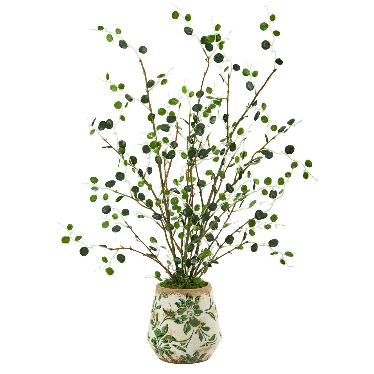 24” Night Willow Artificial Plant in Floral Planter