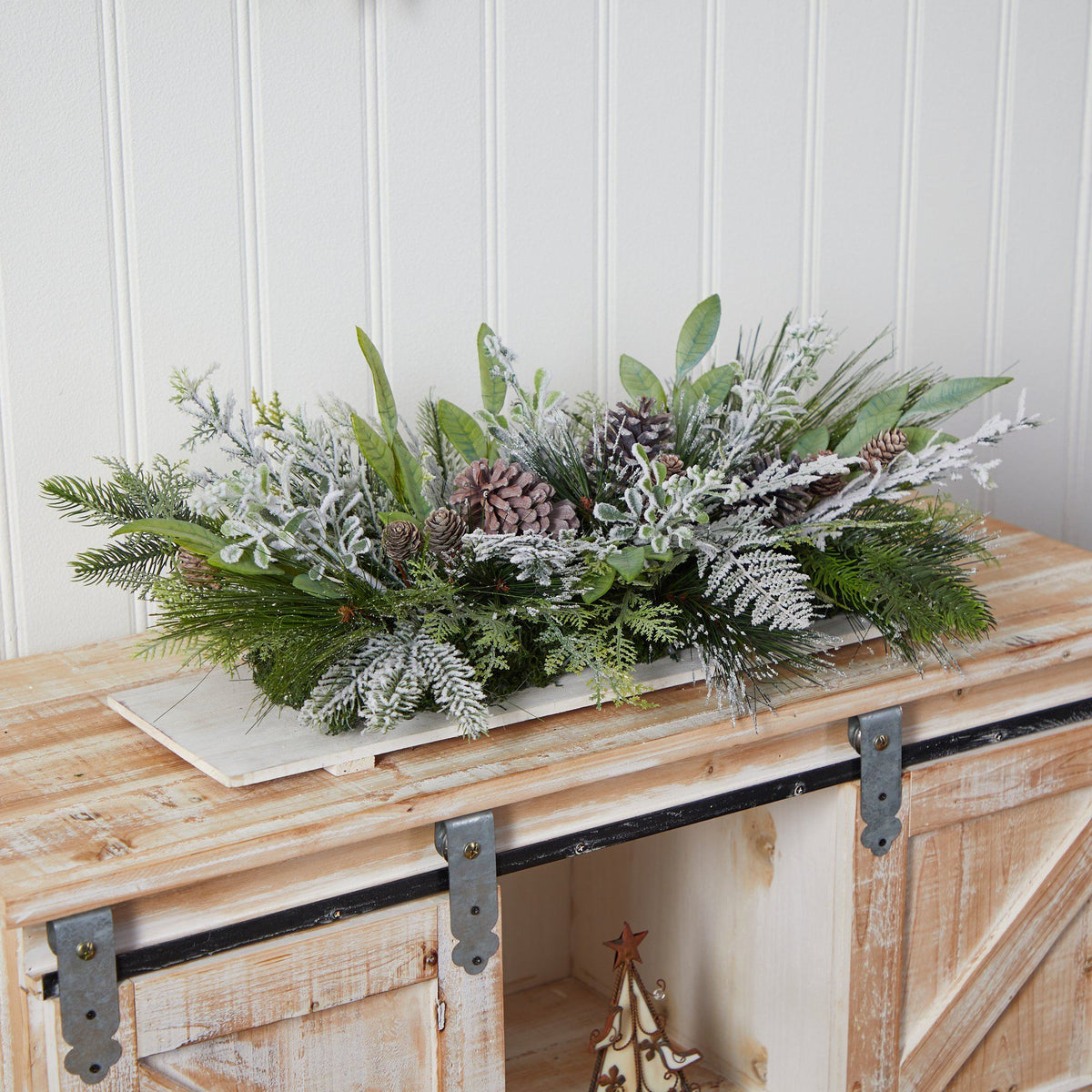 a arrangement of plants on a wooden surface