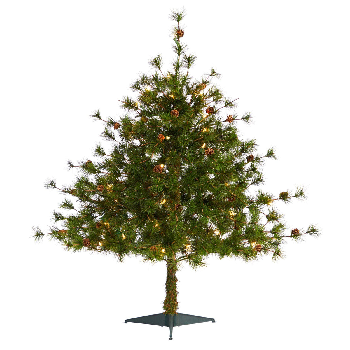a christmas tree with lights