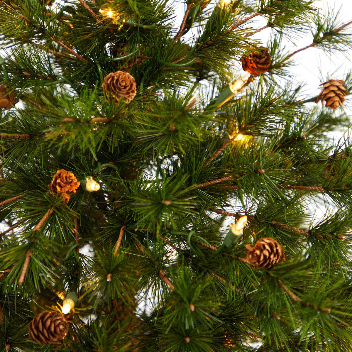 a close up of a christmas tree