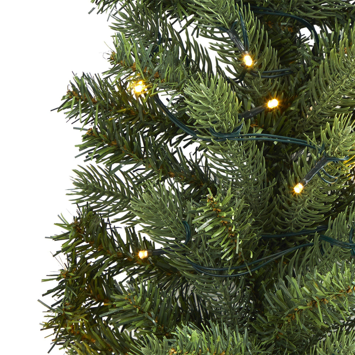 a close up of a christmas tree