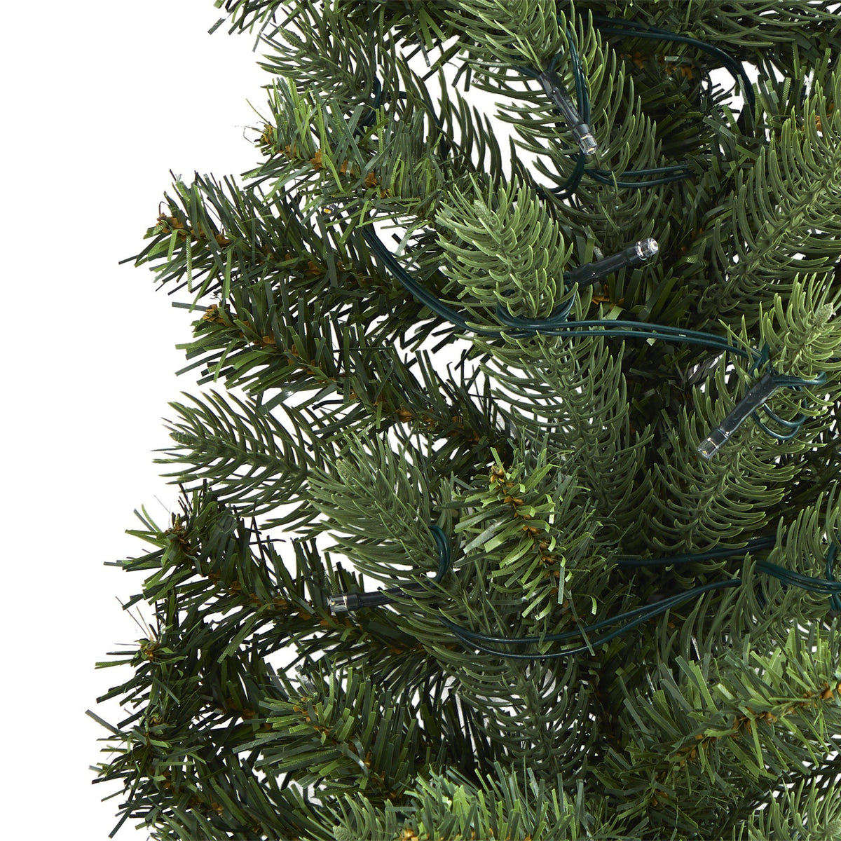 a close up of a christmas tree
