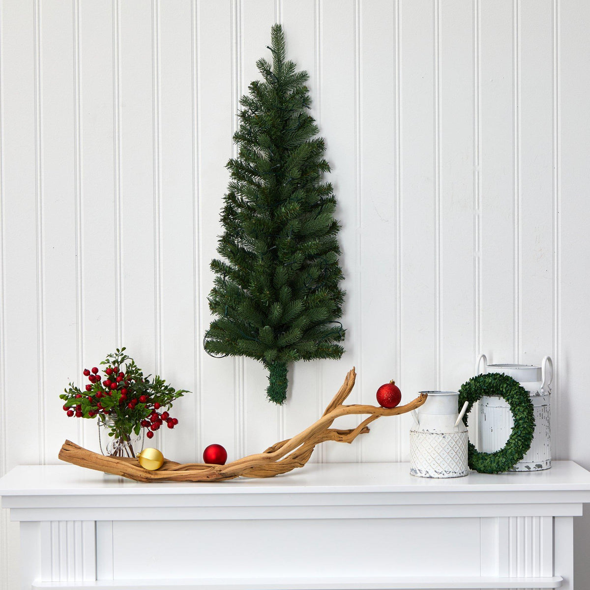 a tree on a white table
