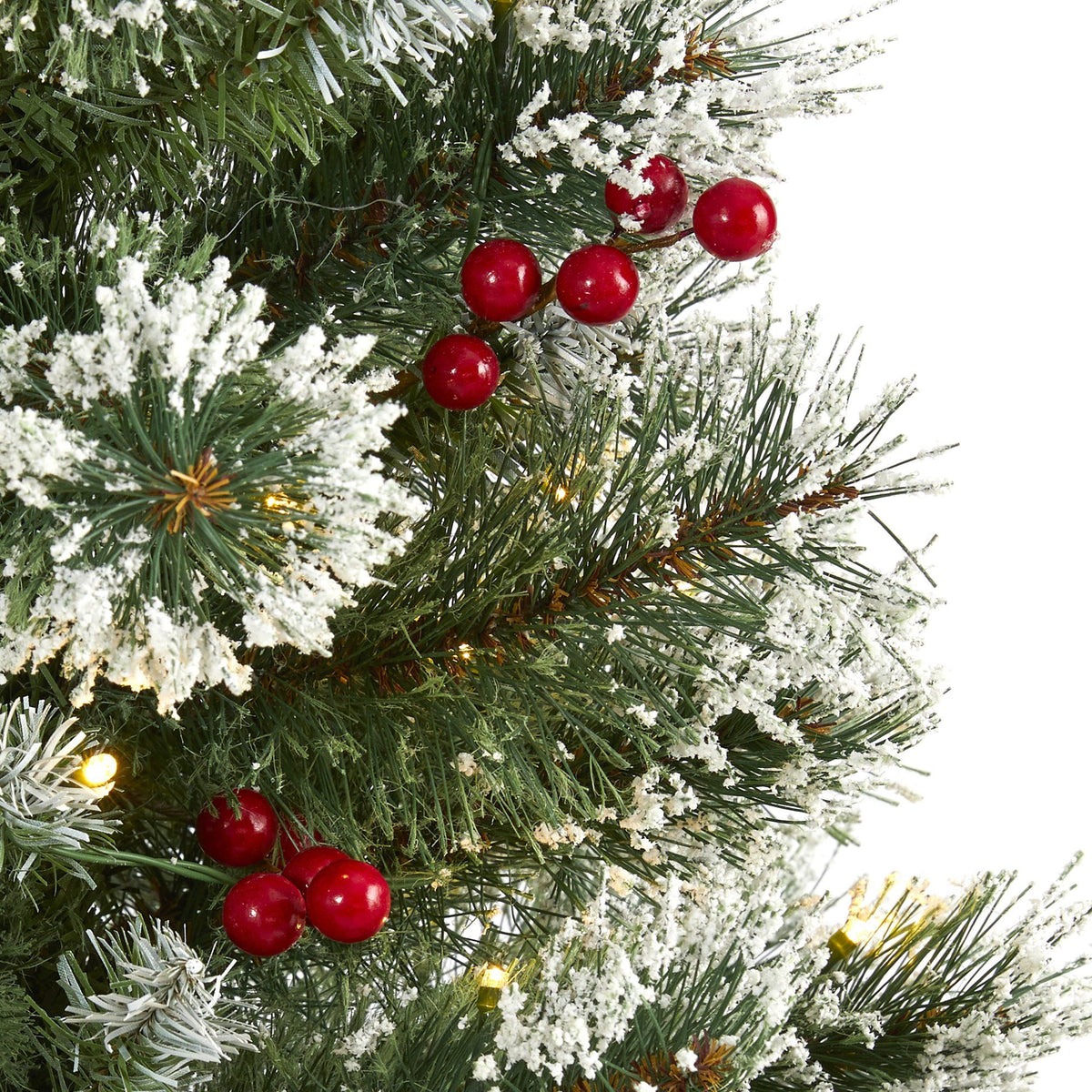 a close up of a christmas tree