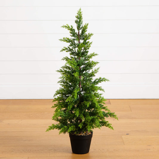 3' Artificial Cypress Topiary Christmas Tree