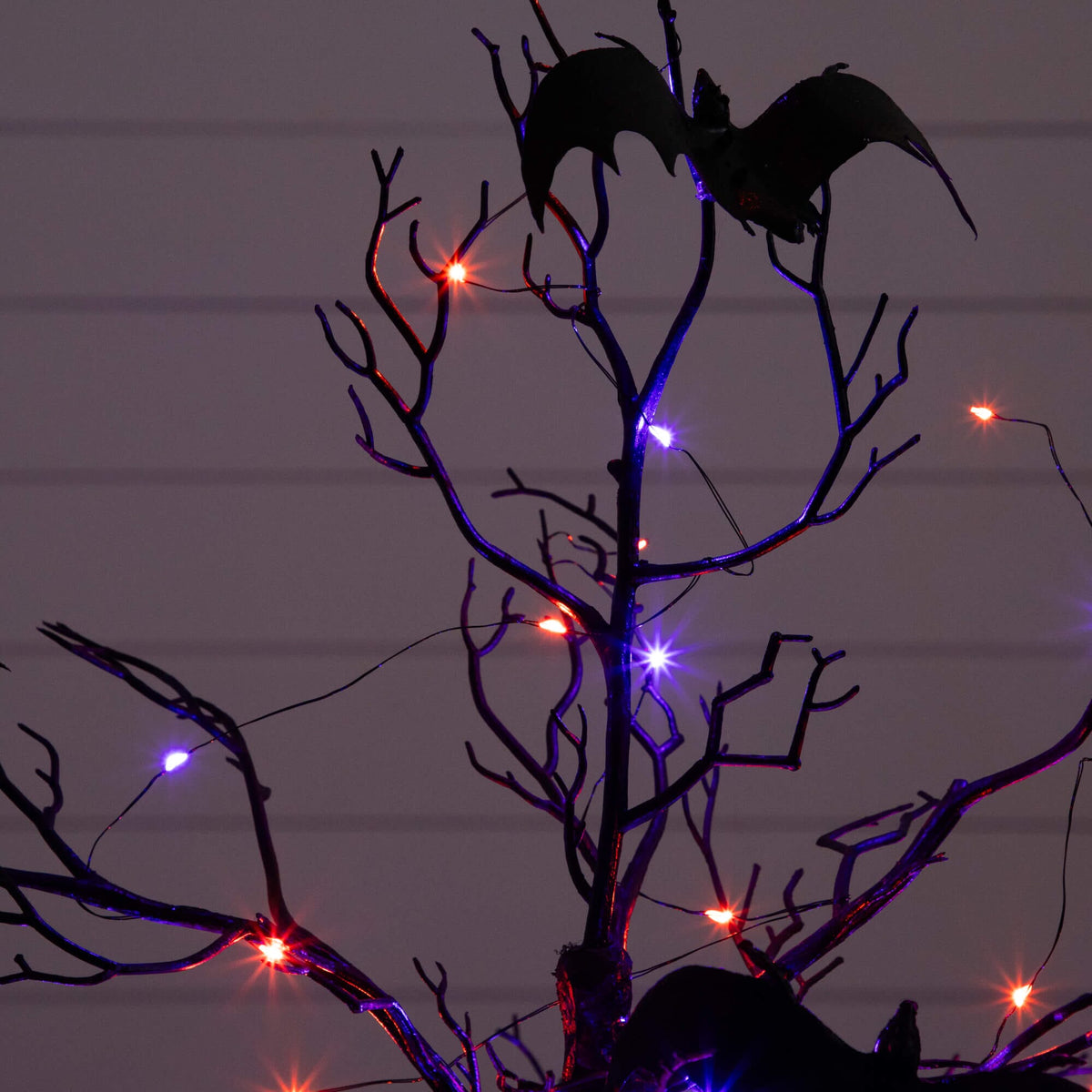 a tree with a bat on top