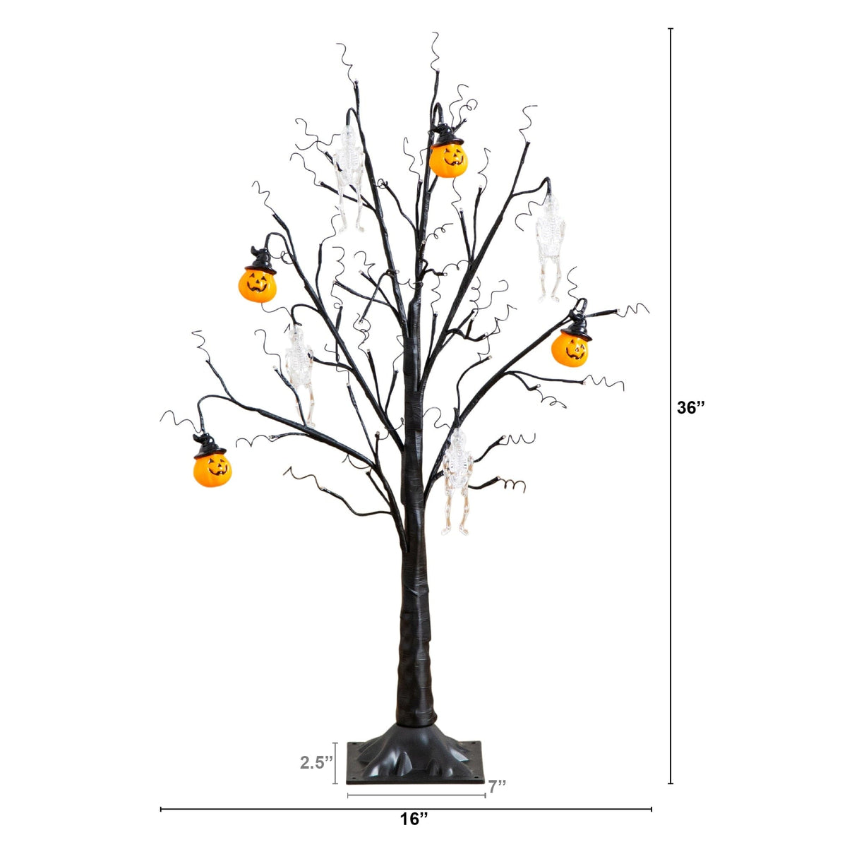 a tree with lights and branches