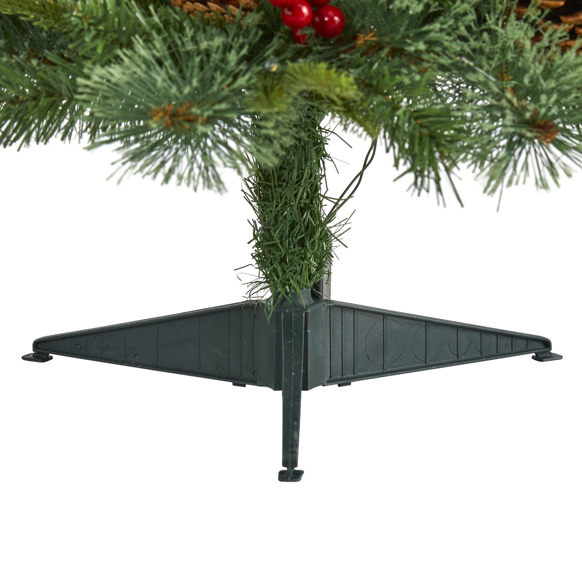 a christmas tree with a green base