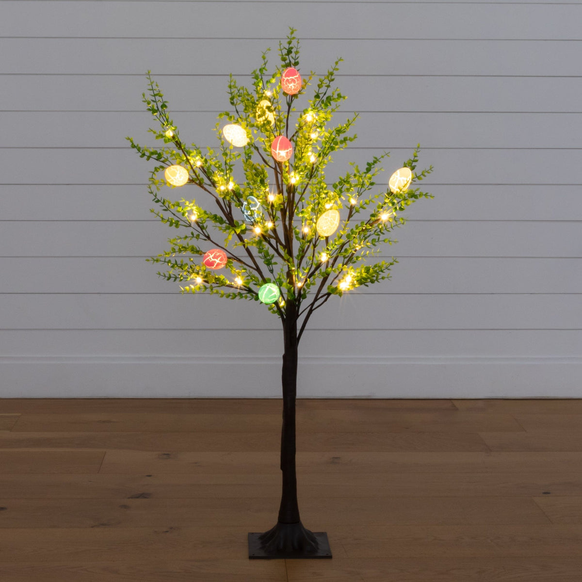a tree with lights on it