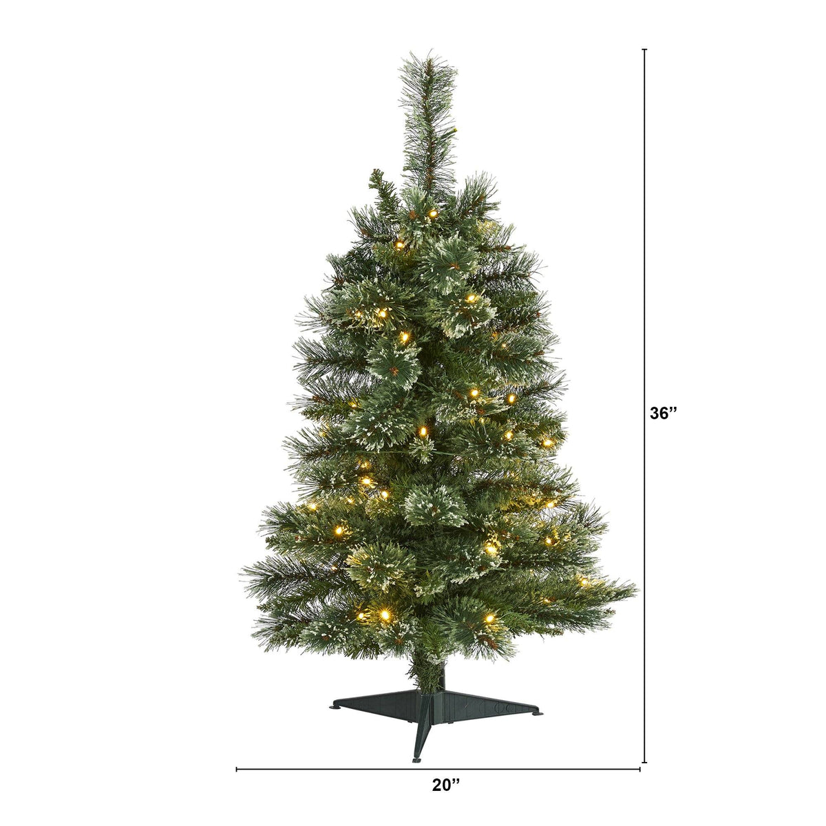a christmas tree with lights