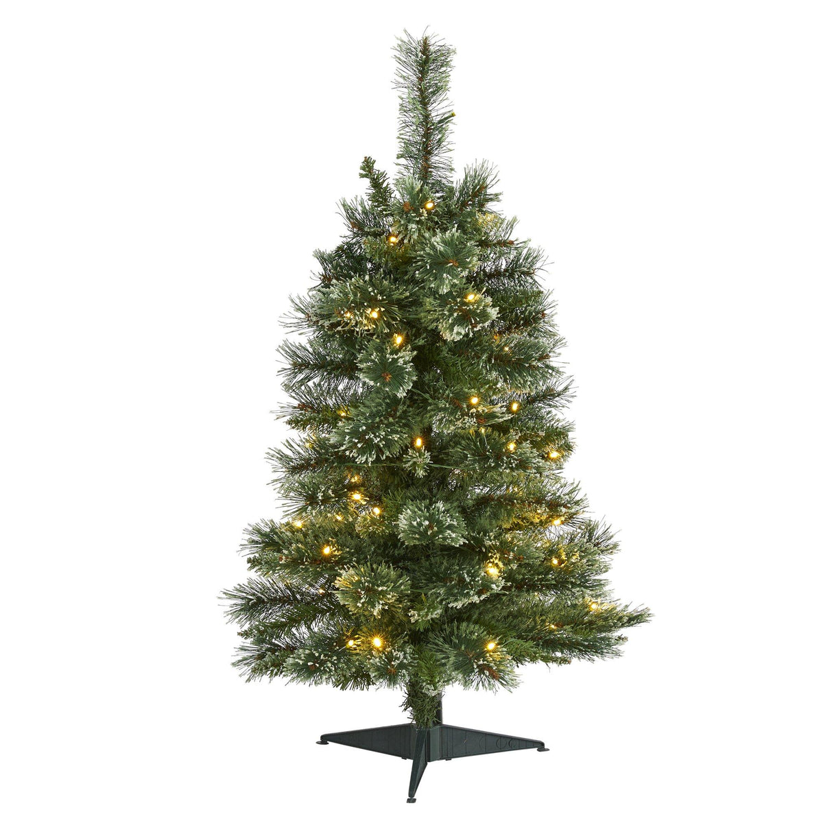 a christmas tree with lights