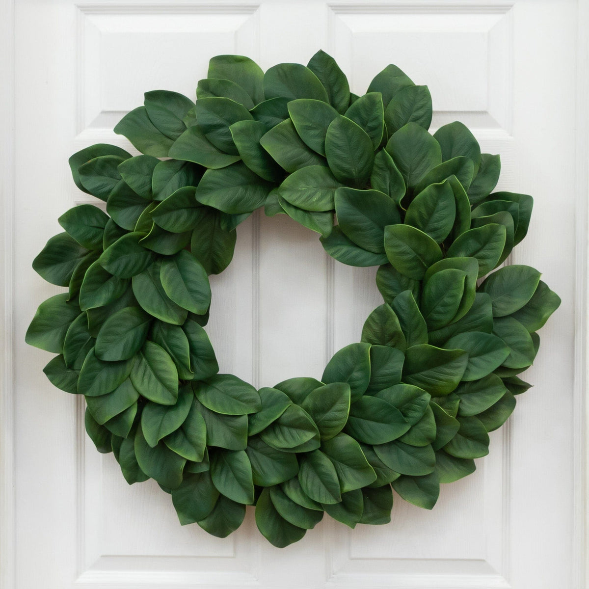 a wreath on a door