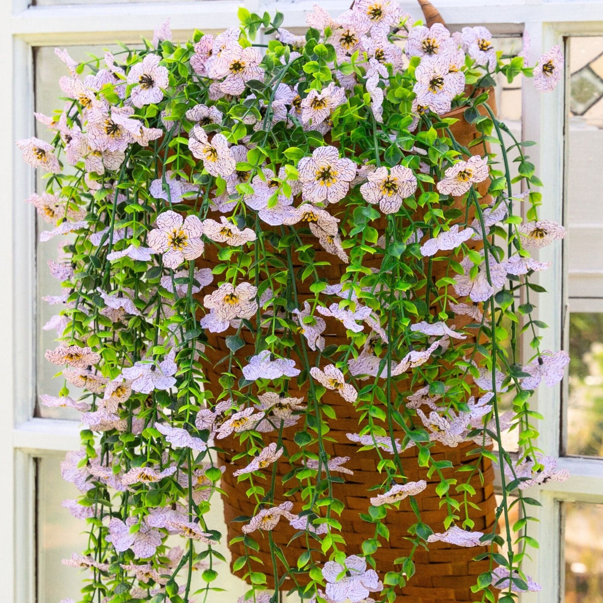 30" UV Resistant Artificial Daisy Hanging Plant (Indoor/Outdoor) - Set of 6