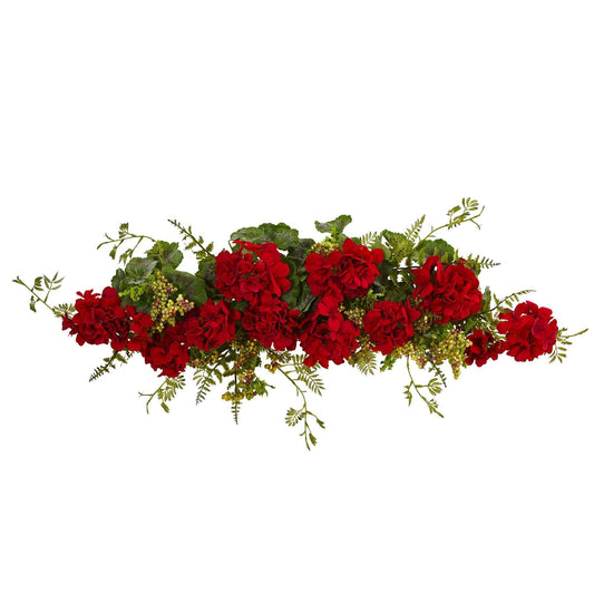 a group of red flowers