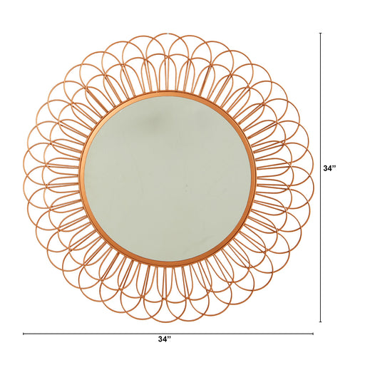 34” Scalloped Mirror Wall Decor