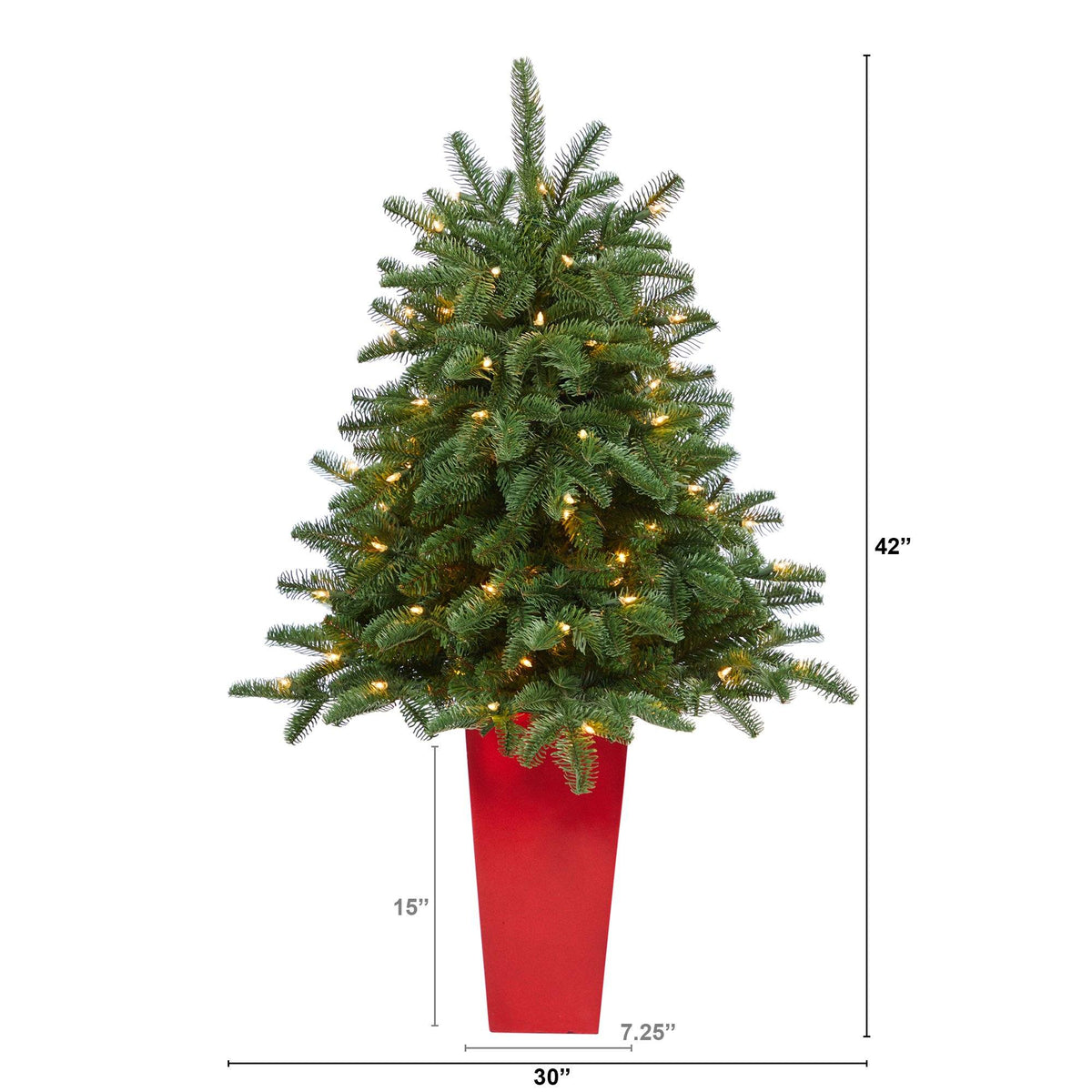 a small christmas tree with lights