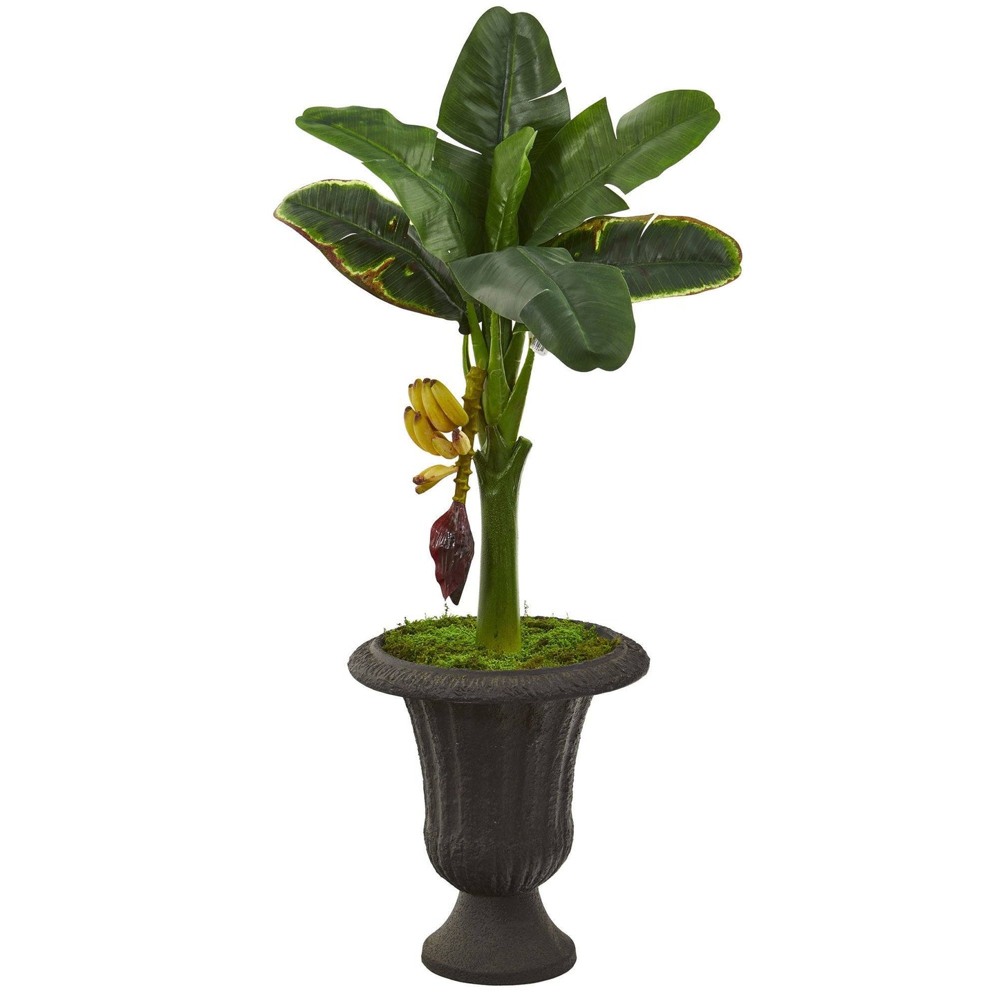38” Banana Artificial Tree in Charcoal Urn