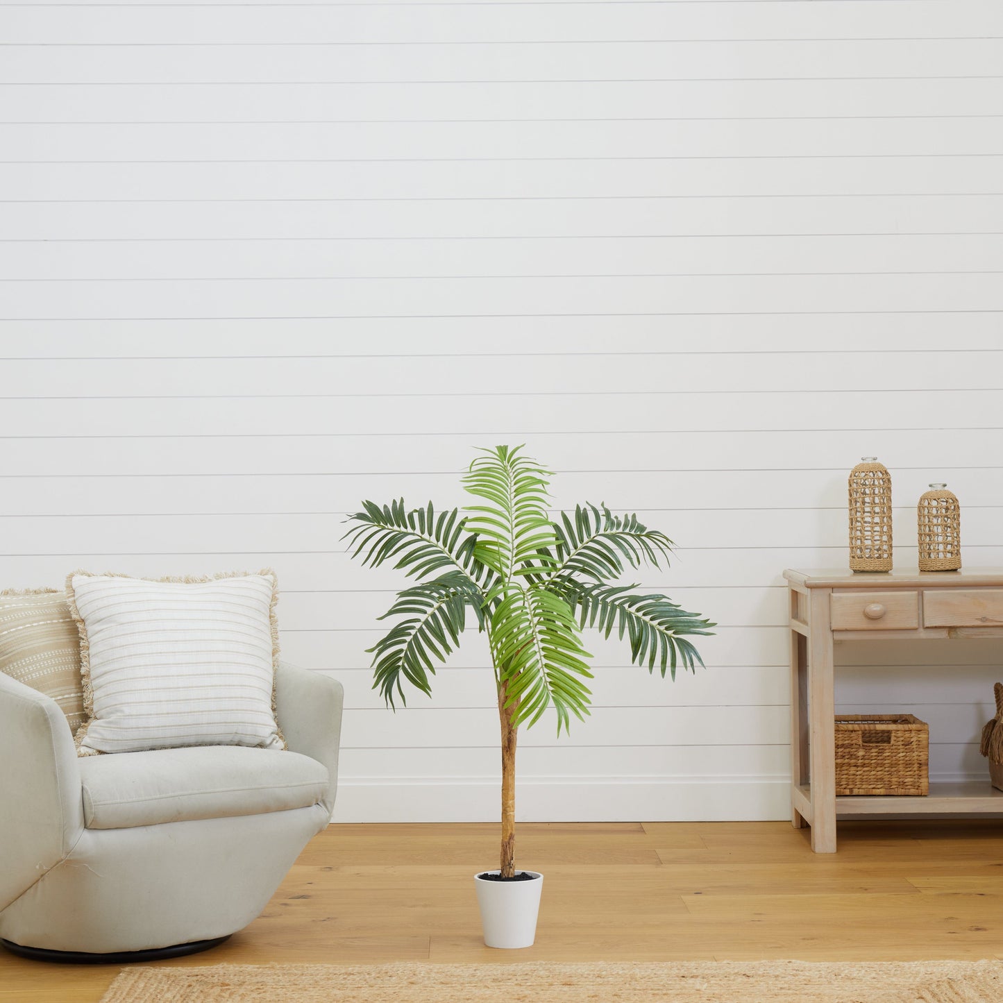 4’ Artificial Areca Palm Tree with Decorative Planter