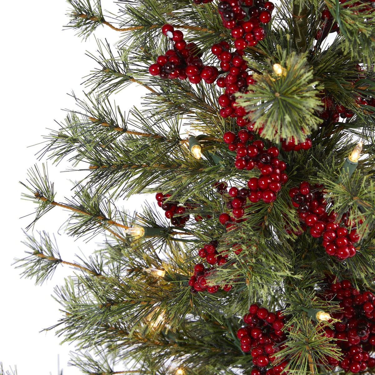 a close up of a christmas tree