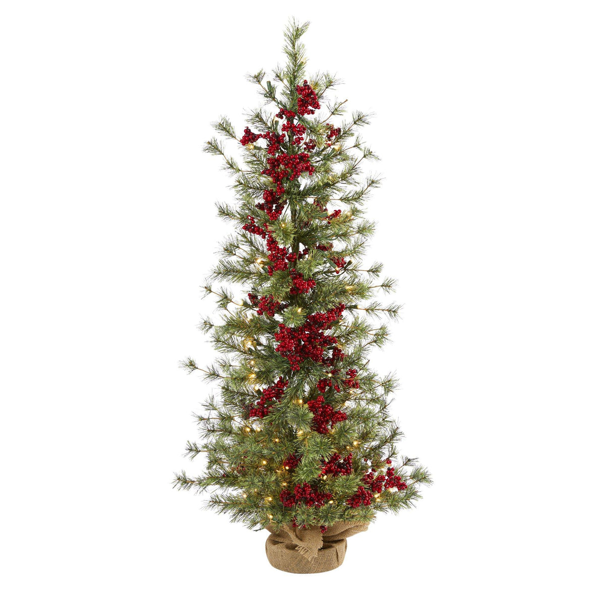 a christmas tree with red berries