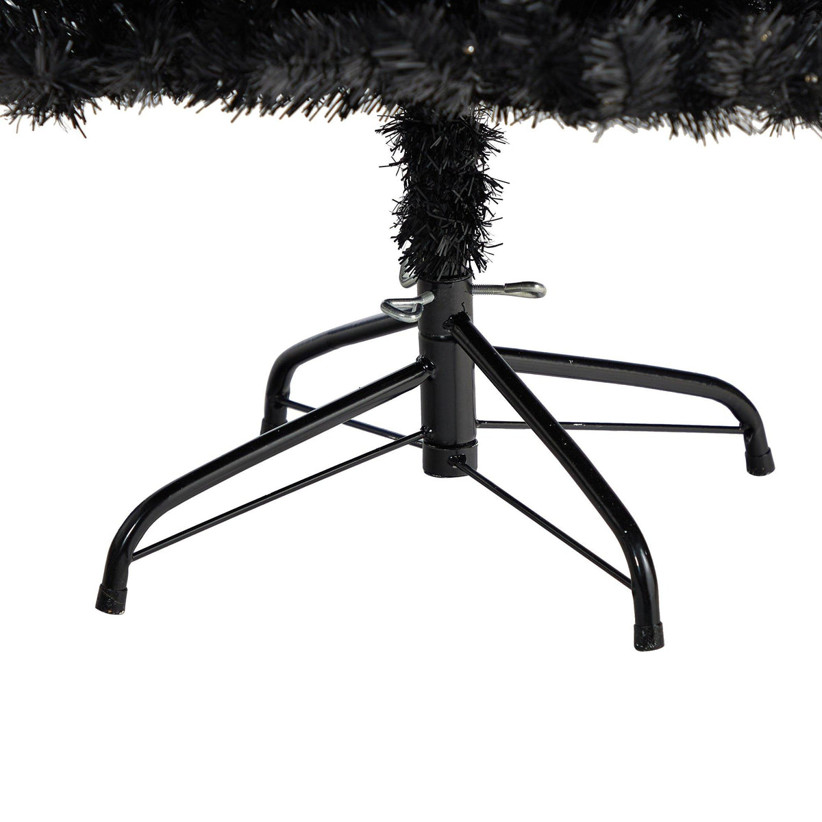 a black christmas tree stand