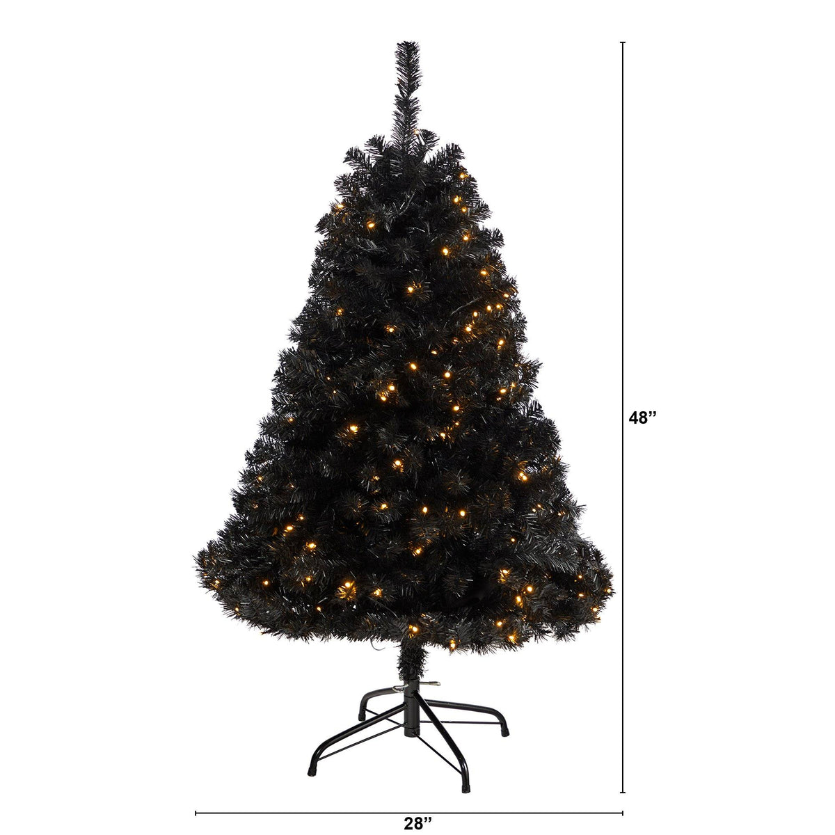 a tall christmas tree with lights