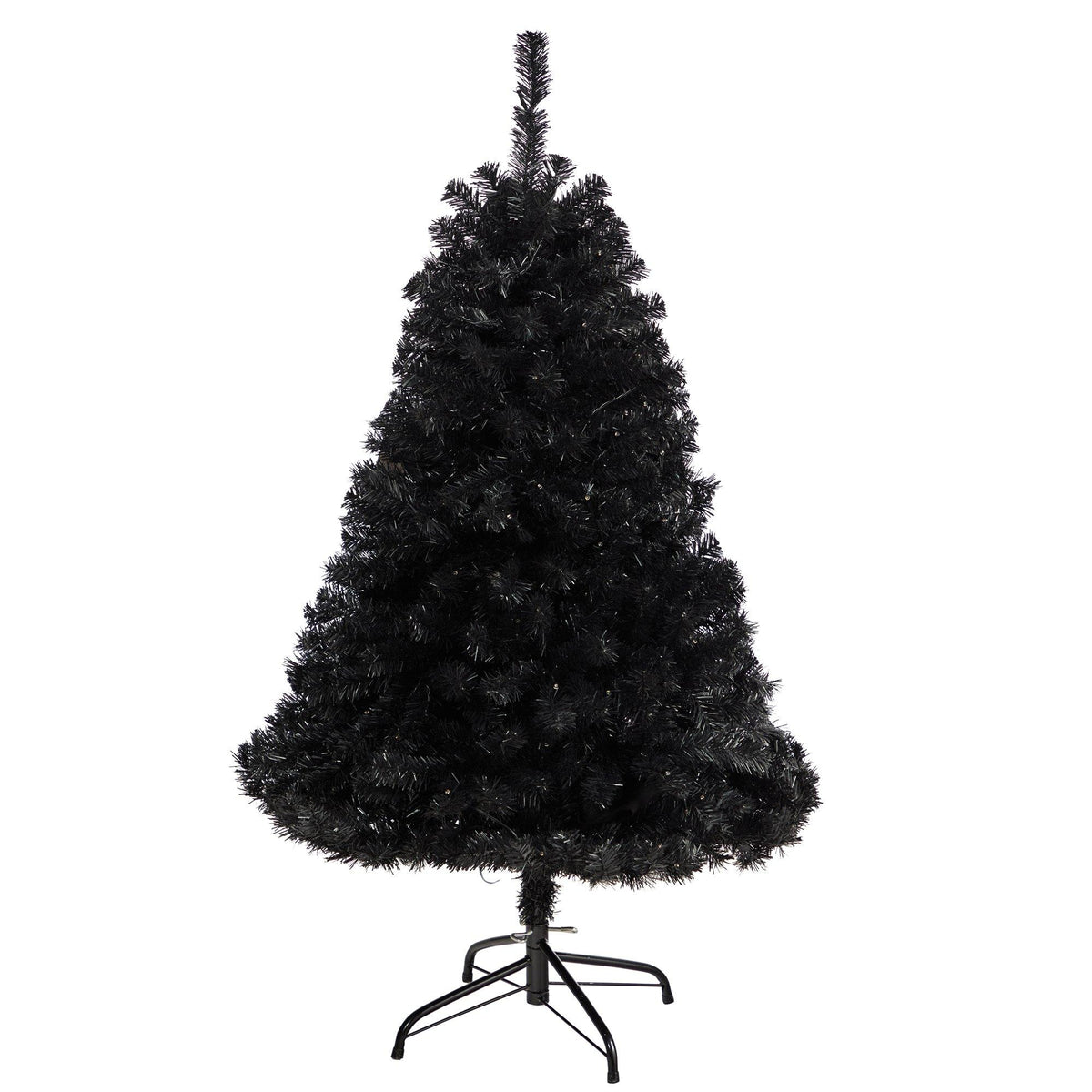 a black christmas tree on a white background