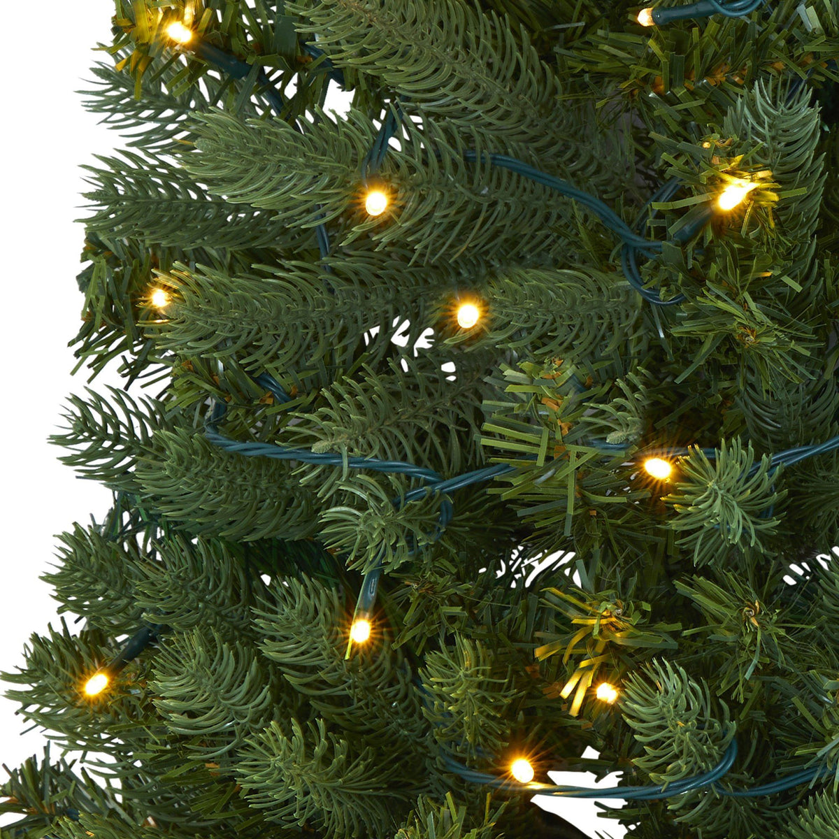 a close up of a christmas tree