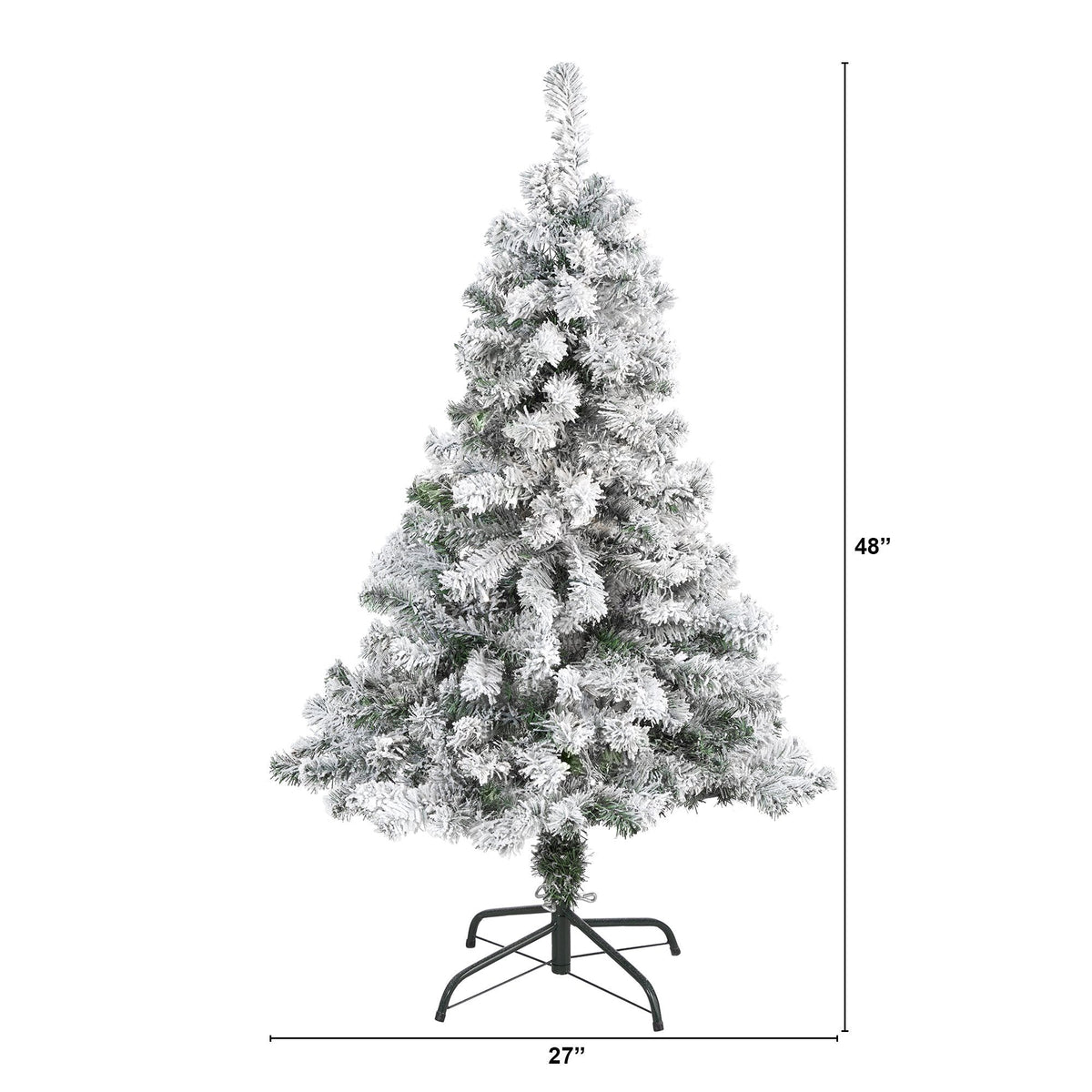 a christmas tree with snow on it