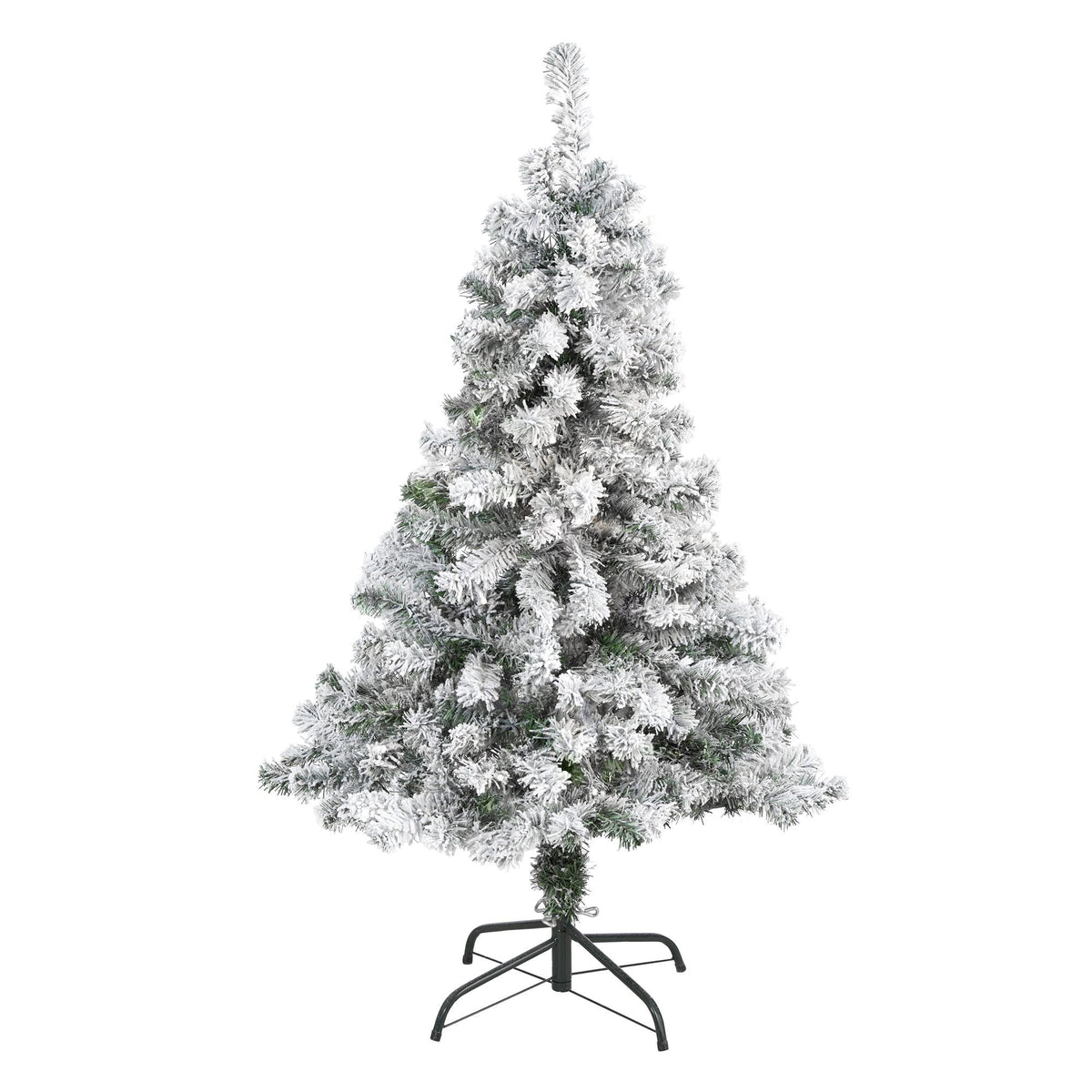 a christmas tree with snow on it