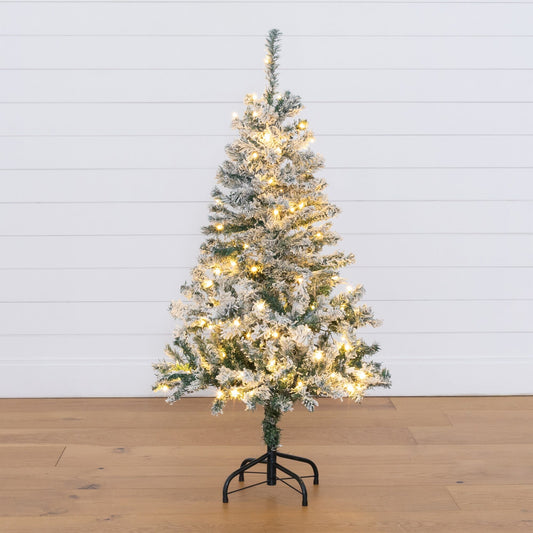 a small christmas tree with lights
