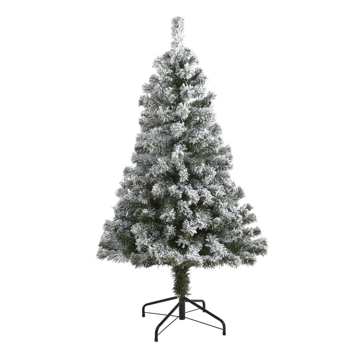 a christmas tree with snow on it