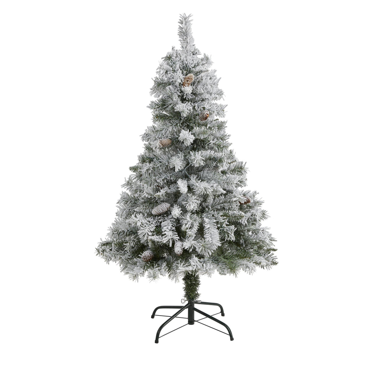 a christmas tree with snow on it