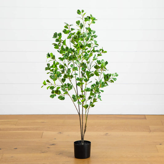 4' Artificial Heart Shaped Ficus Leaf Tree