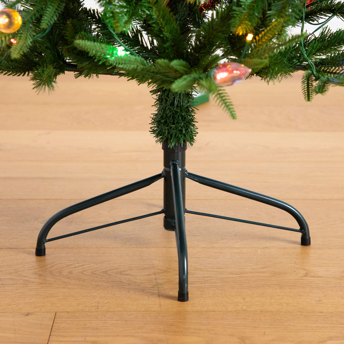 a christmas tree with lights on it