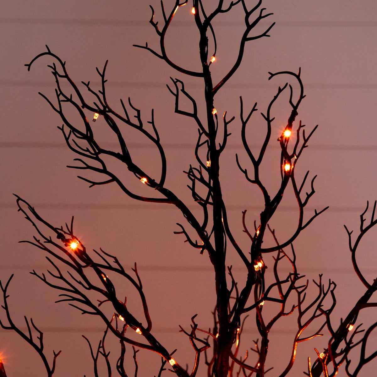 4' Pre-Lit Halloween Minimalist Twig Artificial Fall Tree with 160 Orange & Purple LED Lights