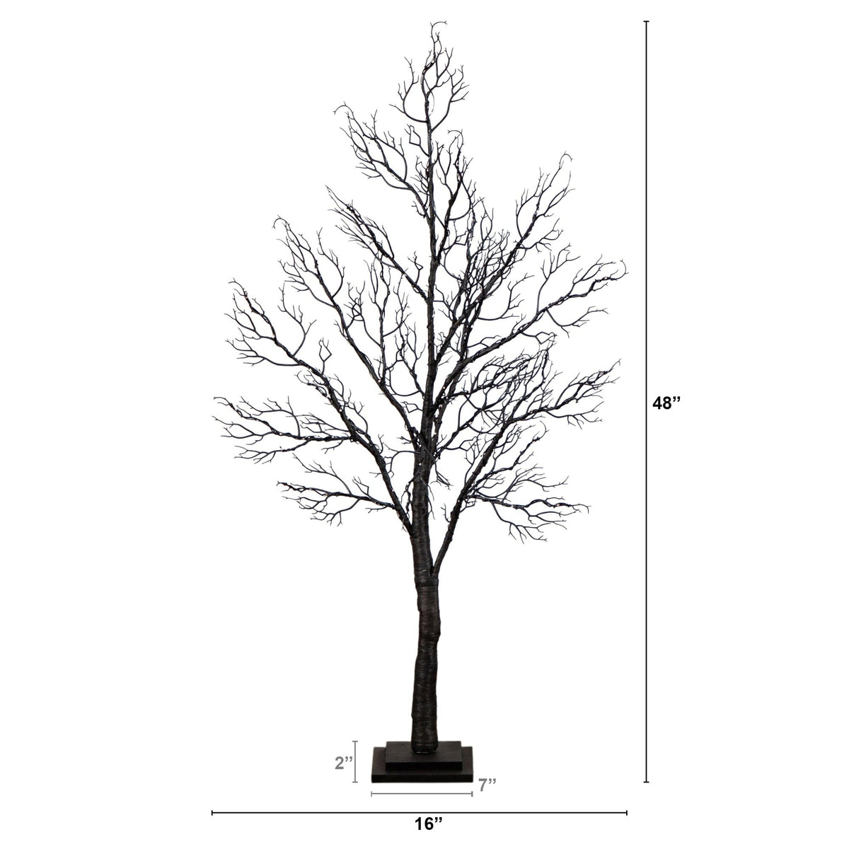 4' Pre-Lit Halloween Minimalist Twig Artificial Fall Tree with 160 Orange & Purple LED Lights