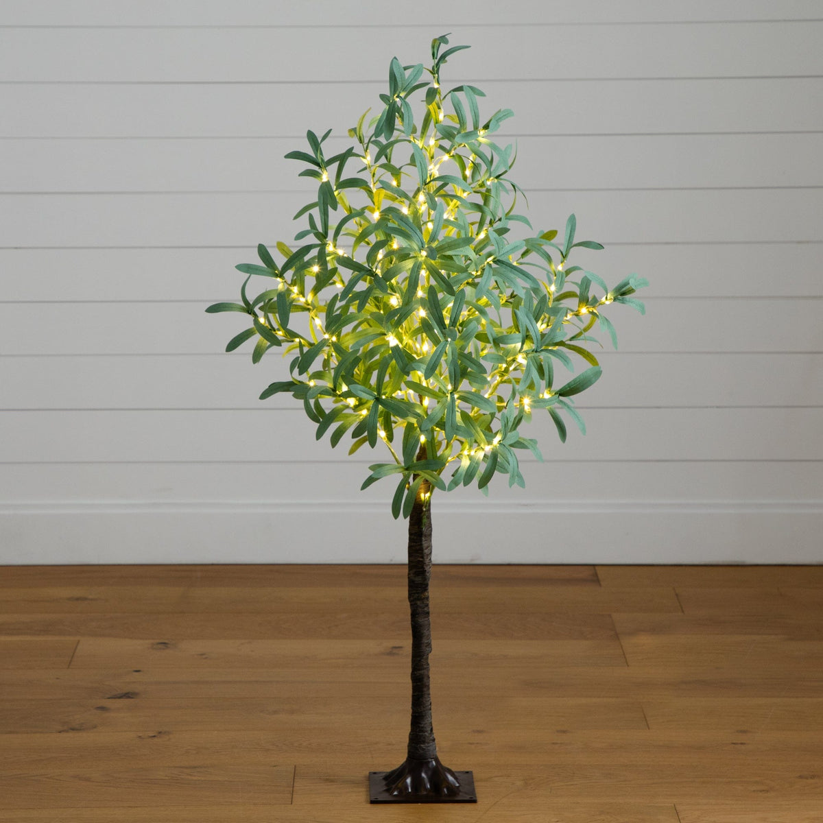 a tree with lights on it