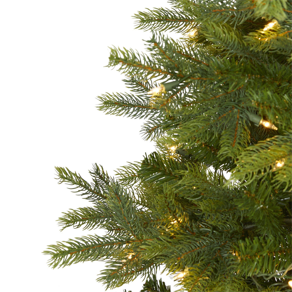 a close up of a christmas tree