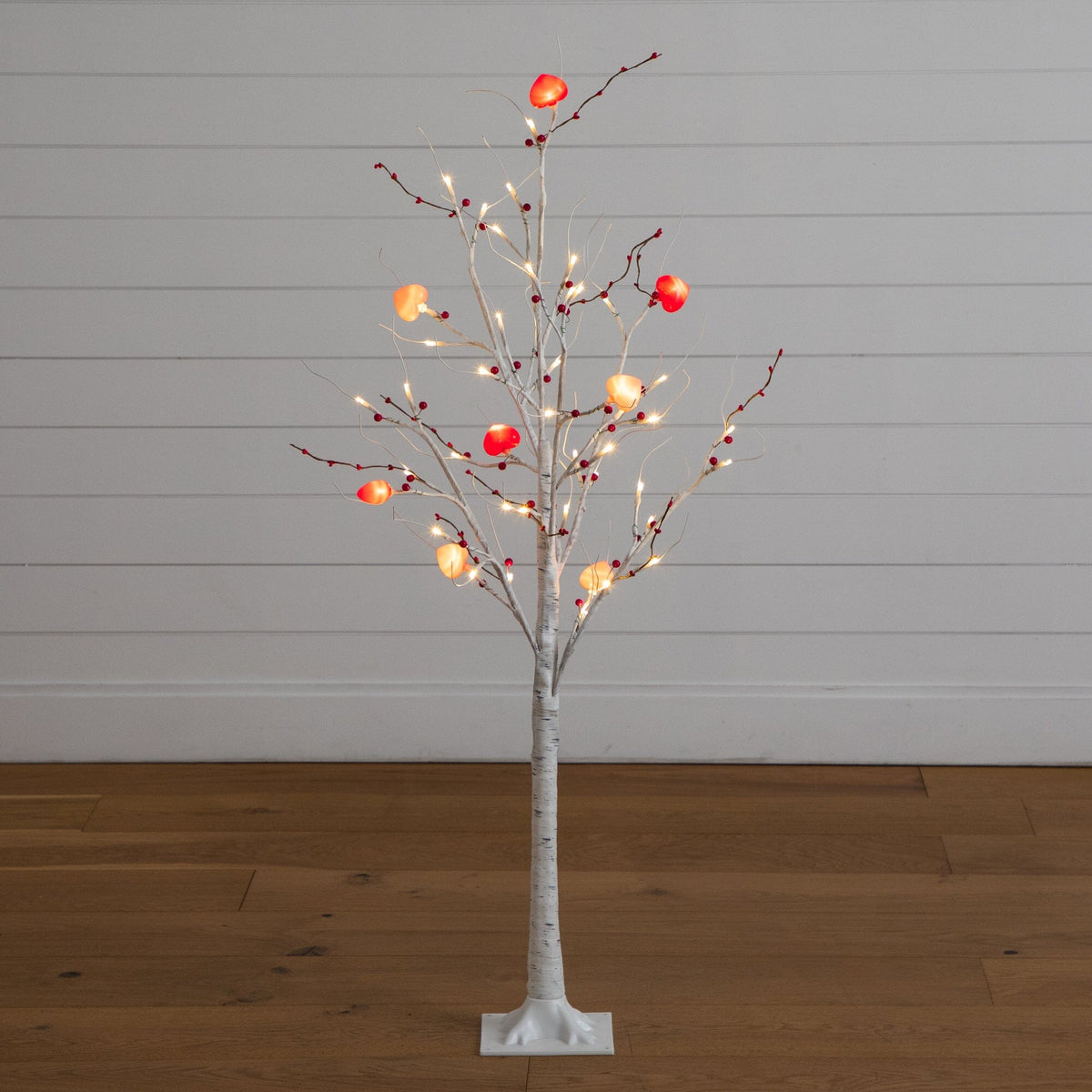 a tree with lights on it