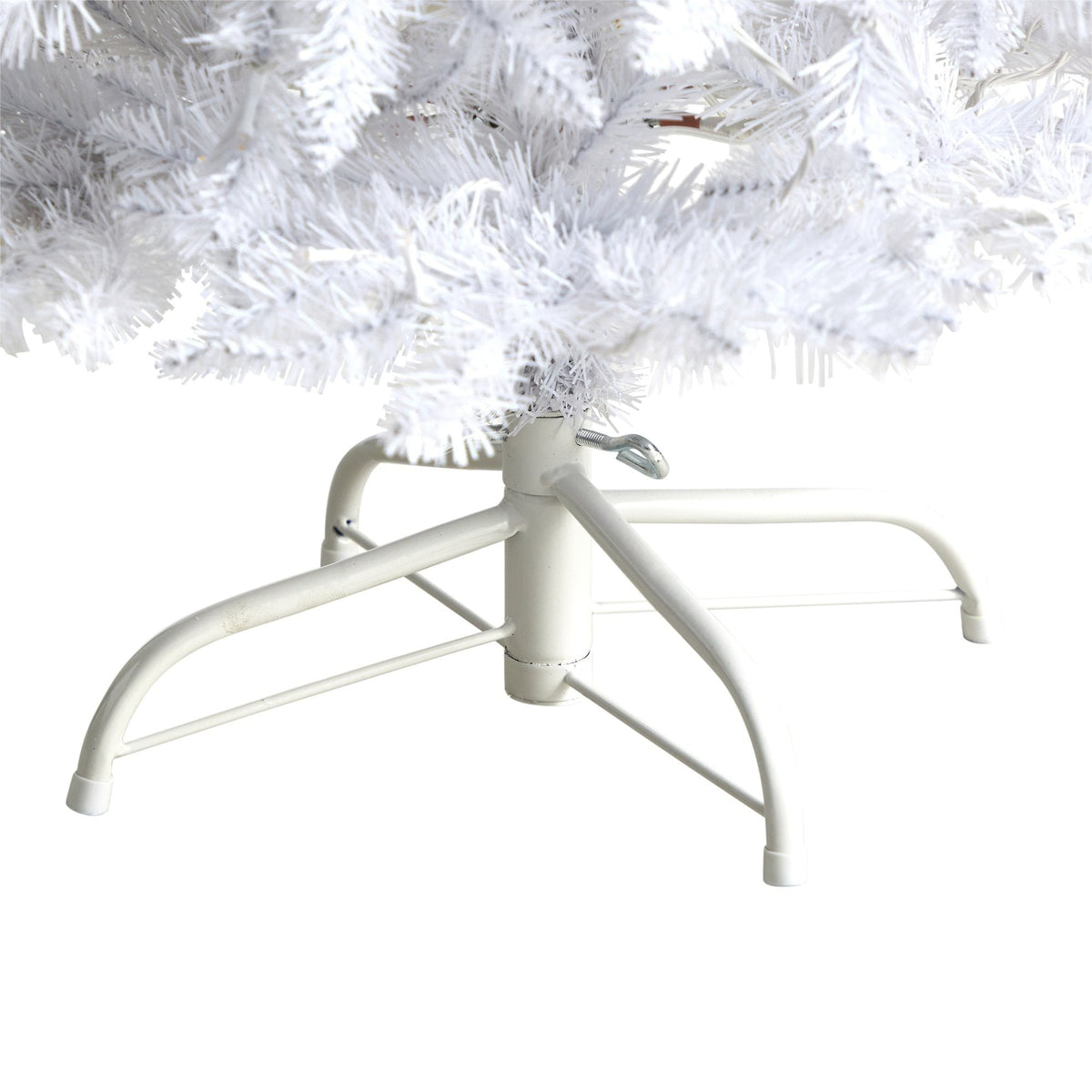 a white christmas tree base