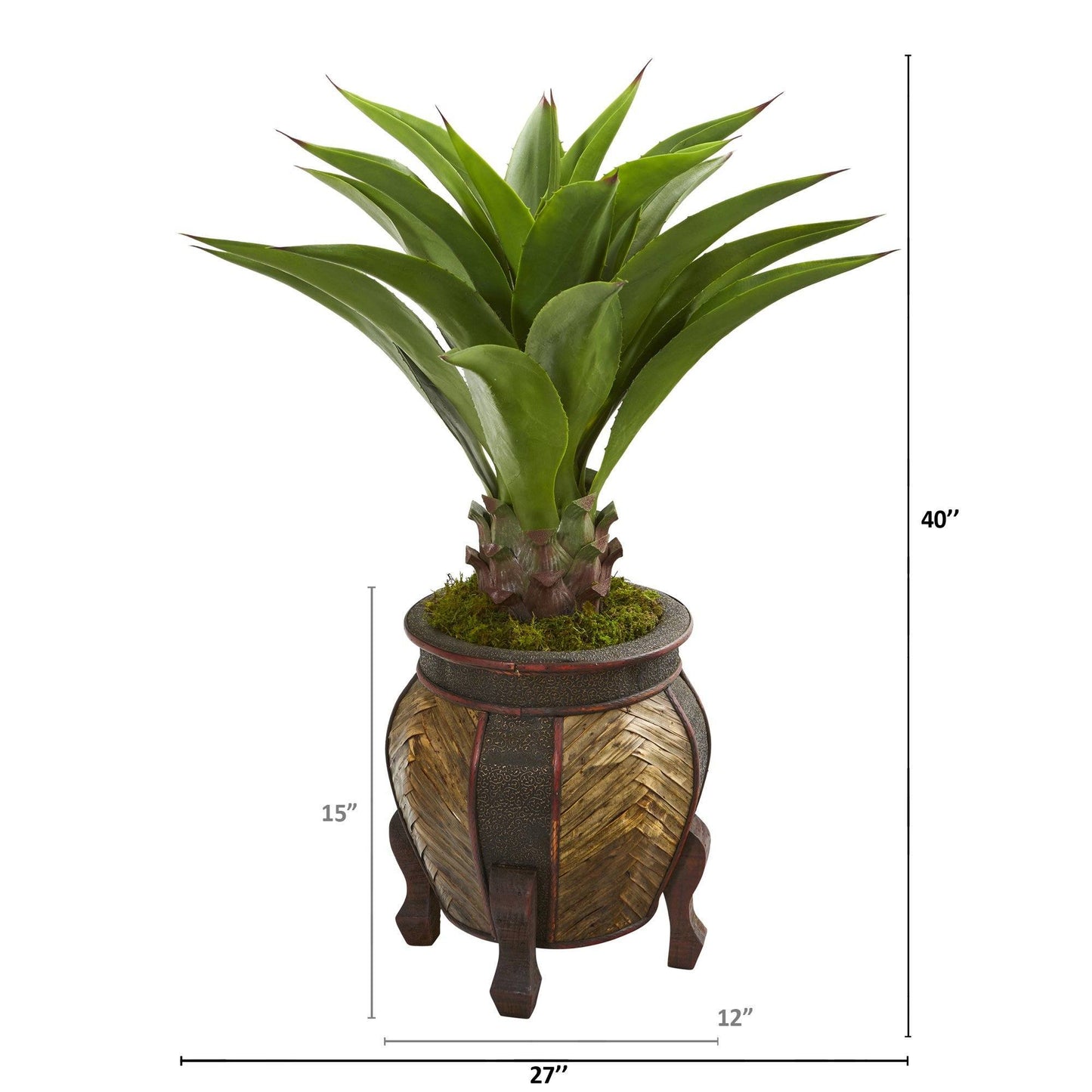 40” Agave Artificial Plant in Decorative Planter
