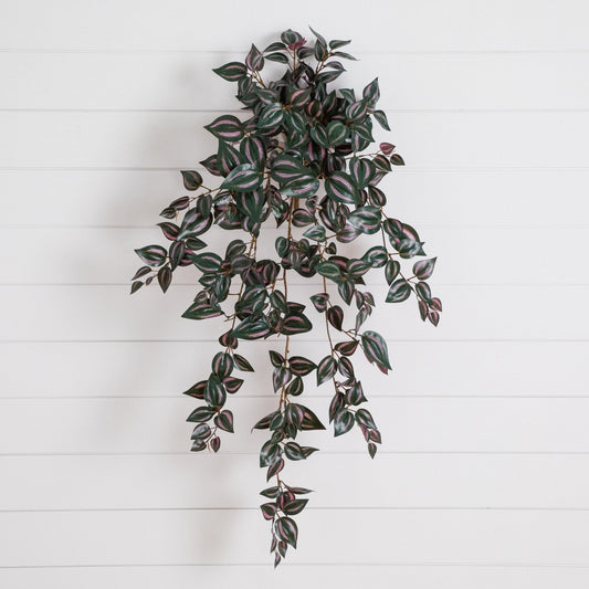 41" UV Resistant Artificial Wandering Jew Hanging Plant (Indoor/Outdoor)- Set of 3